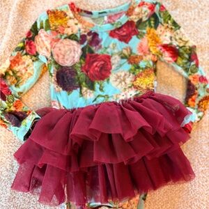 Posh Peanut tutu Floral Baby Outfit